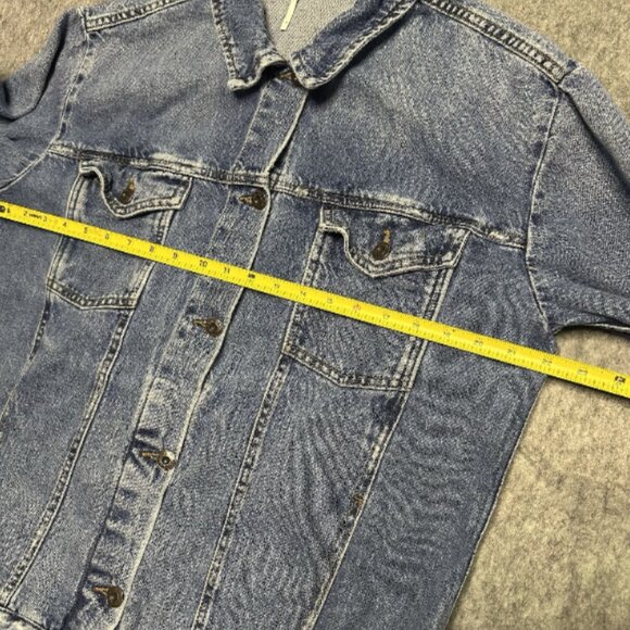 Free People We the Free Women’s Denim Jacket Indigo Blue 100% COTTON - Size M - Picture 10 of 14